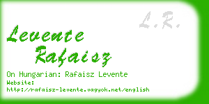 levente rafaisz business card